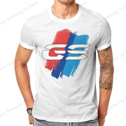 GS Motorcycle BRUSHES T Shirt Grunge Men Tees Summer Clothing COTTON Crewneck TShirt