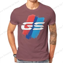 GS Motorcycle BRUSHES T Shirt Grunge Men Tees Summer Clothing COTTON Crewneck TShirt