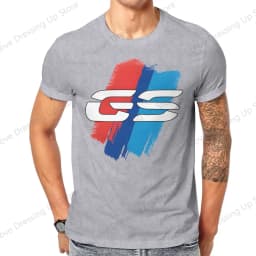 GS Motorcycle BRUSHES T Shirt Grunge Men Tees Summer Clothing COTTON Crewneck TShirt