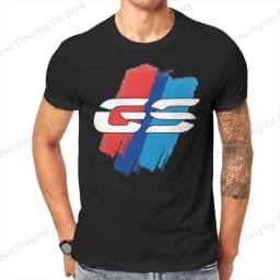 GS Motorcycle BRUSHES T Shirt Grunge Men Tees Summer Clothing COTTON Crewneck TShirt