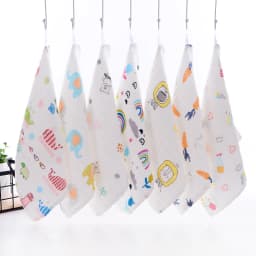 Baby Muslin Washcloths Natural Cotton Baby Wipes Soft Newborn Face Towel Sensitive Skin- Baby Registry 12*12inch Towels 2pcs