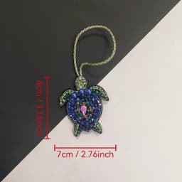 Handmade Rhinestone Lobster Beaded Pendant Pretty Hand Sewn Bag Charms Octopus Turtle Hanging Rope Patches Applique Bag Lanyard