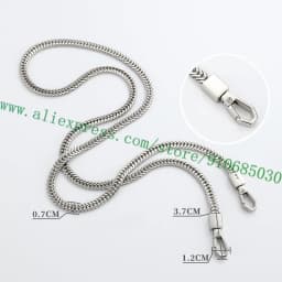 Polished Shine Stainless Metal Chain Shoulder Strap For Designer Lady Handbag Women Bag Purse Pochette Golden Silvery