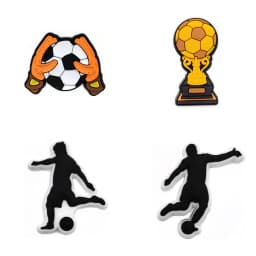 Sprot Soccer Football Shoe Charms Pin for Crocs Accessories Charms Clogs Slides DIY Shoe Decoration Buckle Party Gifts