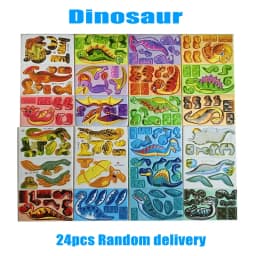 12-24pcs/bag 3D Animals Foam Puzzle Educational Toys for Kids Birthday Party Favor Guest Gift Classroom Rewards Goodie Fillers
