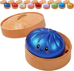 2027Glitter Dumpling Glitter Dumpling Squishy with Box Dumplings Sensory Squeeze Toy for Stress Relief