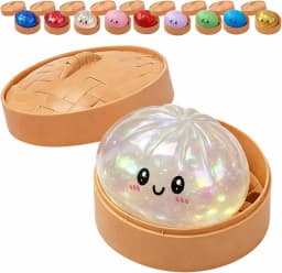 2027Glitter Dumpling Glitter Dumpling Squishy with Box Dumplings Sensory Squeeze Toy for Stress Relief