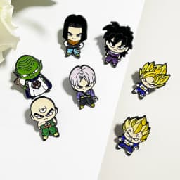 7pcs Dragon Ball Anime Enamel Lapel Pins Set Cute Manga Brooches for Backpacks And Clothes Jewelry Collectible Pin Badges