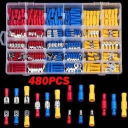 480/280/102PCS Wire Connector Kit Male Female Insulated Terminals Cold Crimp Terminals Assorted Crimp Terminals Spade