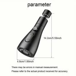 3 Spray Modes Faucet Aerator, 360 Degree Rotatable Faucet Sprayer Attachment, Kitchen Faucet Extender, Sink Sprayer Attachment