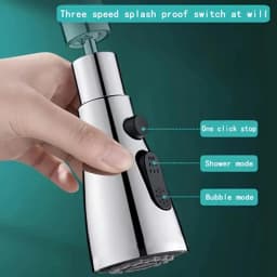 3 Spray Modes Faucet Aerator, 360 Degree Rotatable Faucet Sprayer Attachment, Kitchen Faucet Extender, Sink Sprayer Attachment