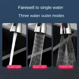 3 Spray Modes Faucet Aerator, 360 Degree Rotatable Faucet Sprayer Attachment, Kitchen Faucet Extender, Sink Sprayer Attachment