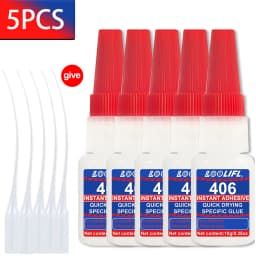 1-10Pcs 406 Super Glue Plastic Professional Adhesive Transparent Cyanoacrylate Glue Fast Drying Odorless Long Lasting Bonding