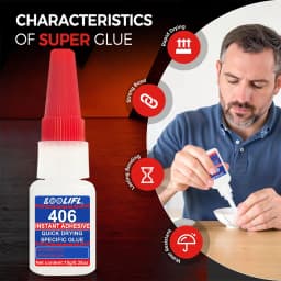 1-10Pcs 406 Super Glue Plastic Professional Adhesive Transparent Cyanoacrylate Glue Fast Drying Odorless Long Lasting Bonding
