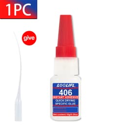 1-10Pcs 406 Super Glue Plastic Professional Adhesive Transparent Cyanoacrylate Glue Fast Drying Odorless Long Lasting Bonding