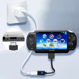 for PS ViTA1000 Charging Cable USB C Type C Female Plug Converter with Instruct Light for Sony PlayStation Vita1000 Power Supply