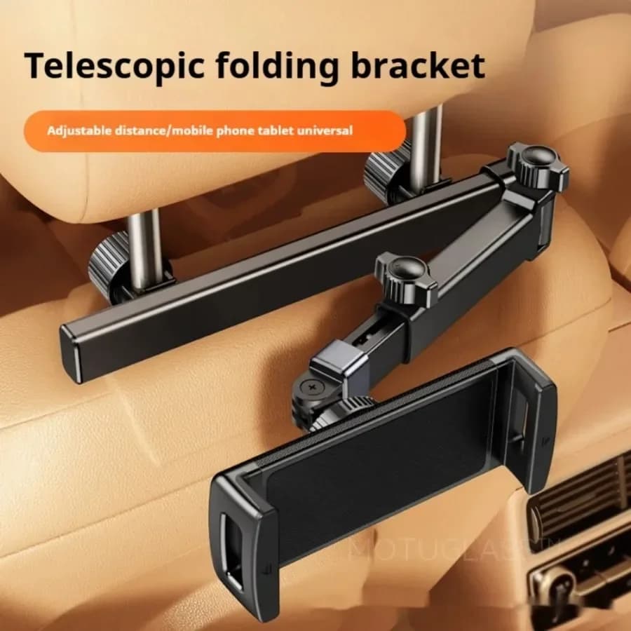 Telescopic Car Rear Pillow Phone Holder Tablet Rotating Holder Car Back Seat Stand Headrest Bracket Universal Holder Accessories