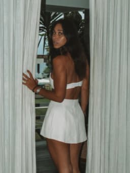 Elegant White Linen Two Piece Set Strapless Sweetheart Crop Top Cozy High Waisted Mini Skirt Summer Vacation Women's Clothing