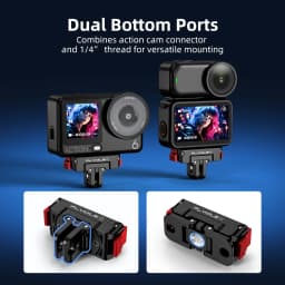 Flymile Quick-Release Mount Magnetic for DJI Action 6 Osmo 360 II Nano Camera 360 ° Rotate Base Extension Bracket Foldable Claw
