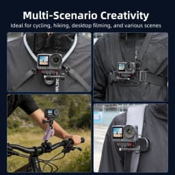 Flymile Quick-Release Mount Magnetic for DJI Action 6 Osmo 360 II Nano Camera 360 ° Rotate Base Extension Bracket Foldable Claw