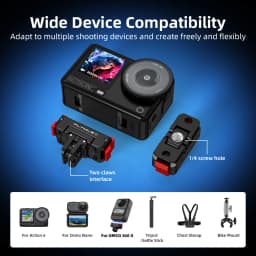 Flymile Quick-Release Mount Magnetic for DJI Action 6 Osmo 360 II Nano Camera 360 ° Rotate Base Extension Bracket Foldable Claw