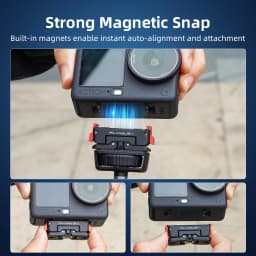 Flymile Quick-Release Mount Magnetic for DJI Action 6 Osmo 360 II Nano Camera 360 ° Rotate Base Extension Bracket Foldable Claw