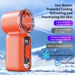 Super Mini Rechargeable Handheld High Speed Fan Powerful Wind Ultra-Quiet Fan Digital Display Popular Summer Fan