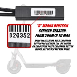 Speed Unlimiter for NINEBOT By SEGWAY MAX G3 ZT3 PRO F3 EU DE Electric Scooter Speed Limiter Release Device to Unlock Max Speed
