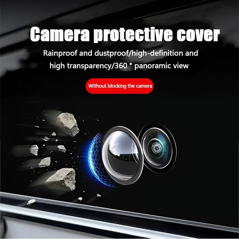 Car 360° Panoramic Camera Protective Cover Reverse Camera Lens Guard Dustproof Anti-scratch HD Clear Vision Auto External Parts