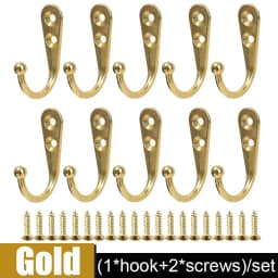 Black Metal Hooks with Screws Wall Mounted Hanging Hook for Coat Towel Bags Caps Hanger Kitchen Bathroom Storage Rack Holder