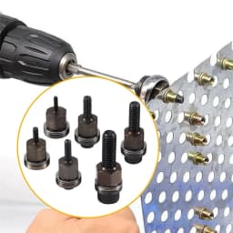 6pcs Hand Rivet Nut Kit Manual Riveter Tools Replacement Tip Mandrel Heads For Nuts M3 for M4 M5 M6 M8 M10 Without Steel Nut