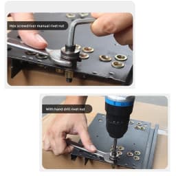 6pcs Hand Rivet Nut Kit Manual Riveter Tools Replacement Tip Mandrel Heads For Nuts M3 for M4 M5 M6 M8 M10 Without Steel Nut