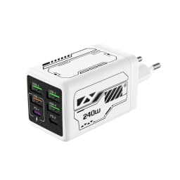 240W 6 in 1 USB Charger Type C Fast Charge Phone Power Adapter For iPhone Samsung Xiaomi EU/US/UK Plug Quick Charge Wall Charger