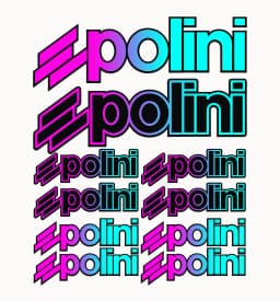 1SET Polini Style Multi-color Waterproof Vinyl Sticker Set Decals for Motorcycle Scooter Car Engine Decor