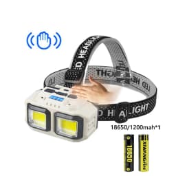 Induction Headlamp LED Head Flashlight USB Rechargeable Headlight with Built-in Battery 5 Lighting Modes Fishing Camping Lantern