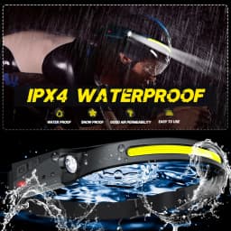 Induction Headlamp LED Head Flashlight USB Rechargeable Headlight with Built-in Battery 5 Lighting Modes Fishing Camping Lantern