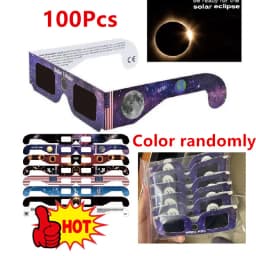10/20/30/50/100Pcs Paper Solar Eclipse Glasses Safe For Direct Sun Viewing Observe Total Eclipses Partial Eclipse Wholesale