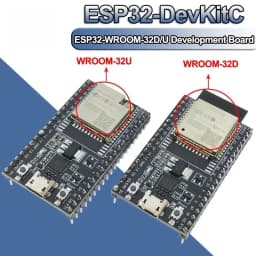 ESP32-WROOM-32U DevKitC WiFi Bluetooth IoT Development Board with 2.4G Antenna & Arduino+ Compatible for Wireless Programming