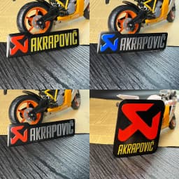 For Akrapovic Exhaust Sticker Motorcycle Logo Emblme Metal Stickers Decals Waterproof