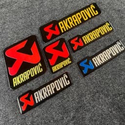 For Akrapovic Exhaust Sticker Motorcycle Logo Emblme Metal Stickers Decals Waterproof