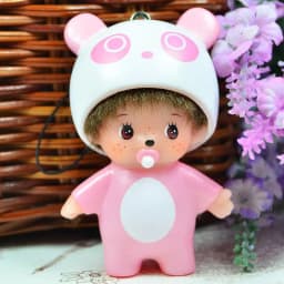 Ins Style Cute Hello Kitty Monchhichi Keychain Vinyl Doll Pendant Couple Style Backpack Hanger Car Decoration Trending Ornament