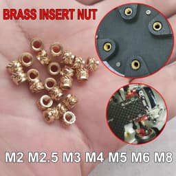 M2 M2.5 M3 M4 M5 M6 M8 Heat Set Threaded Insert Brass Nut Hot Melt Knurled Inserts Double Twill Embedment Copper Nuts 50-300pcs