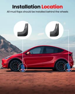 Mud Flaps for Tesla Model Y Model 3 2026 Stay Clean Protect Paint Military Grade All Weather Splash Guards No Drilling Required