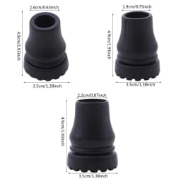 2Pcs Rubber Cane Tips Heavy Duty Walking Cane Tips Anti-Slip Replacement for Canes Walking Sticks Hiking Sticks Seniors Crutches