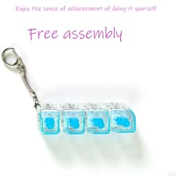 .LED free assembly keyboard keychain Fidget toy crystal clicker sensory toy stress relief keyboard keychain adult children's toy