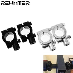 2PCS Black Silver Motorcycle Handlebar Mirror Mount Clamp Rear View Mirror Holder Bracket 22mm 10mm 8mm 10mm 25mm For Harley