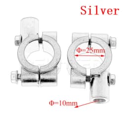 2PCS Black Silver Motorcycle Handlebar Mirror Mount Clamp Rear View Mirror Holder Bracket 22mm 10mm 8mm 10mm 25mm For Harley