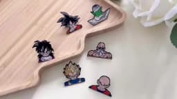 6 Pcs Dragon Ball Goku Character Enamel Pins Set Anime Metal Brooch Badges for Backpack Clothing Cartoon Jewelry Gift