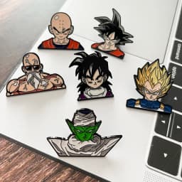 6 Pcs Dragon Ball Goku Character Enamel Pins Set Anime Metal Brooch Badges for Backpack Clothing Cartoon Jewelry Gift