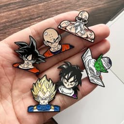 6 Pcs Dragon Ball Goku Character Enamel Pins Set Anime Metal Brooch Badges for Backpack Clothing Cartoon Jewelry Gift